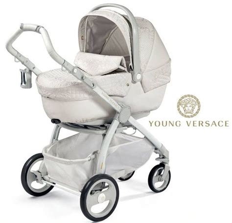 white versace pram|Versace crib.